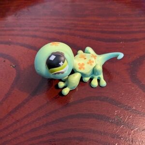 Littlest Pet Shop Gecko 2007 Green Diamond Eyes #442